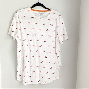Allbgiany - Pink Flamingo Graphic Tee - Medium